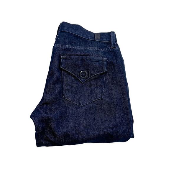 7 For All Mankind Bootcut Dark Wash Denim Jeans Tab Pocket Size 28 - Picture 1 of 8